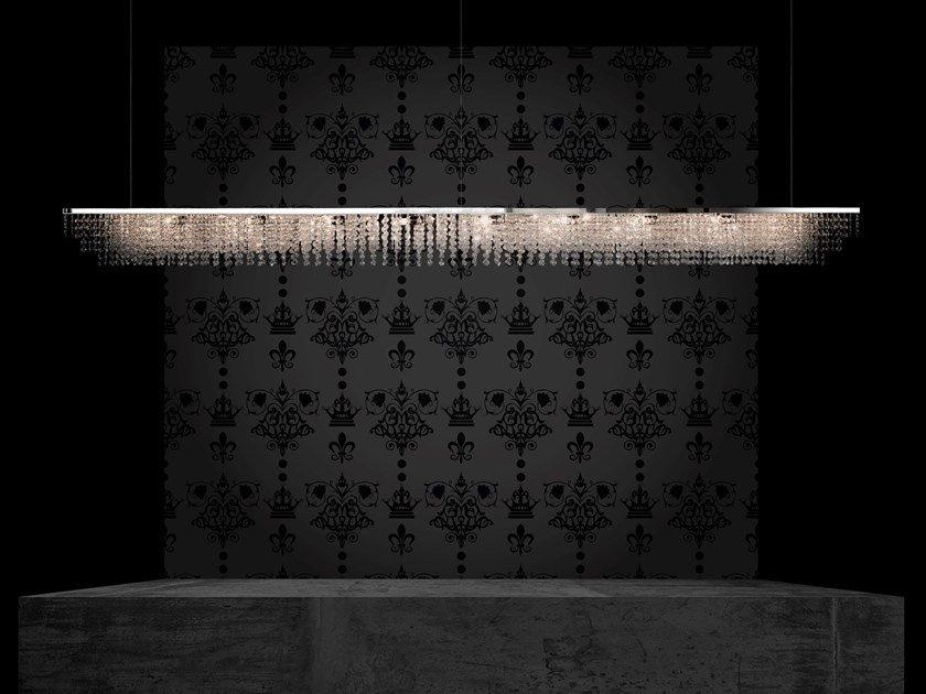 SKY CYCLES LINE H12 Metal pendant lamp with crystals