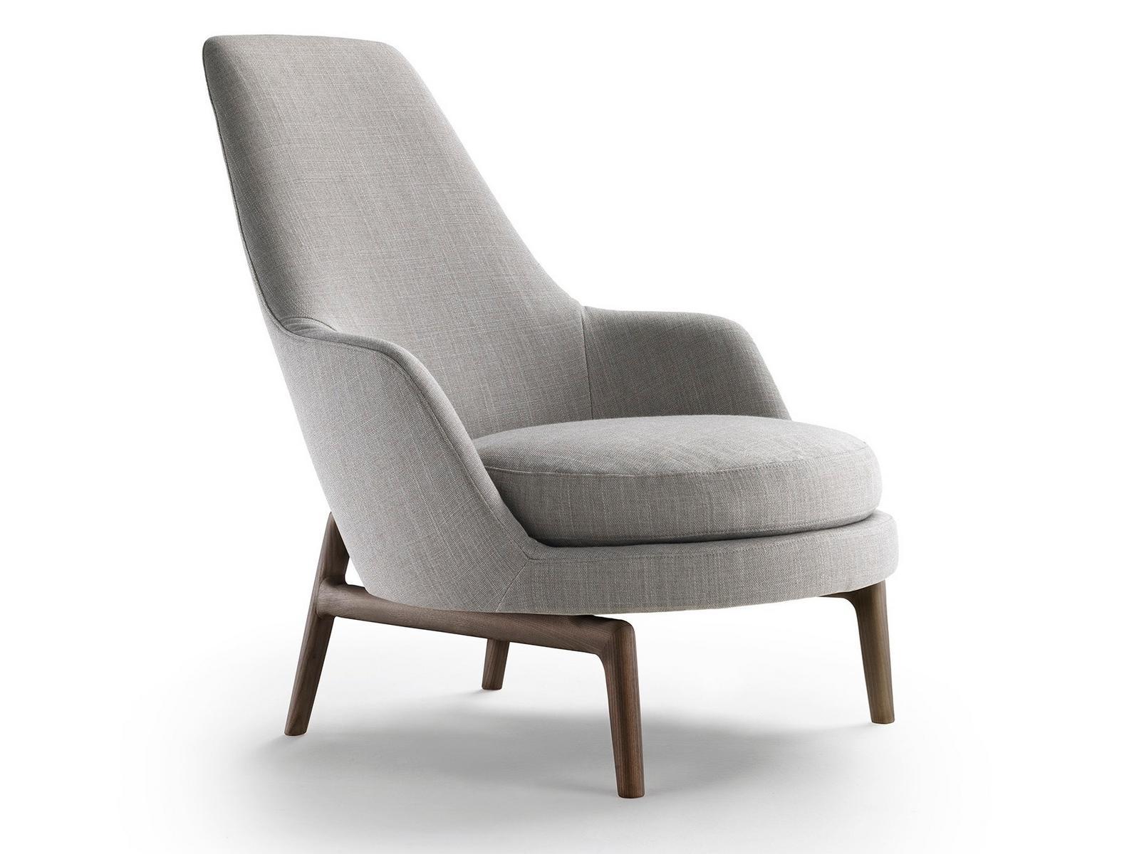 LEDA Fabric armchair with armrests