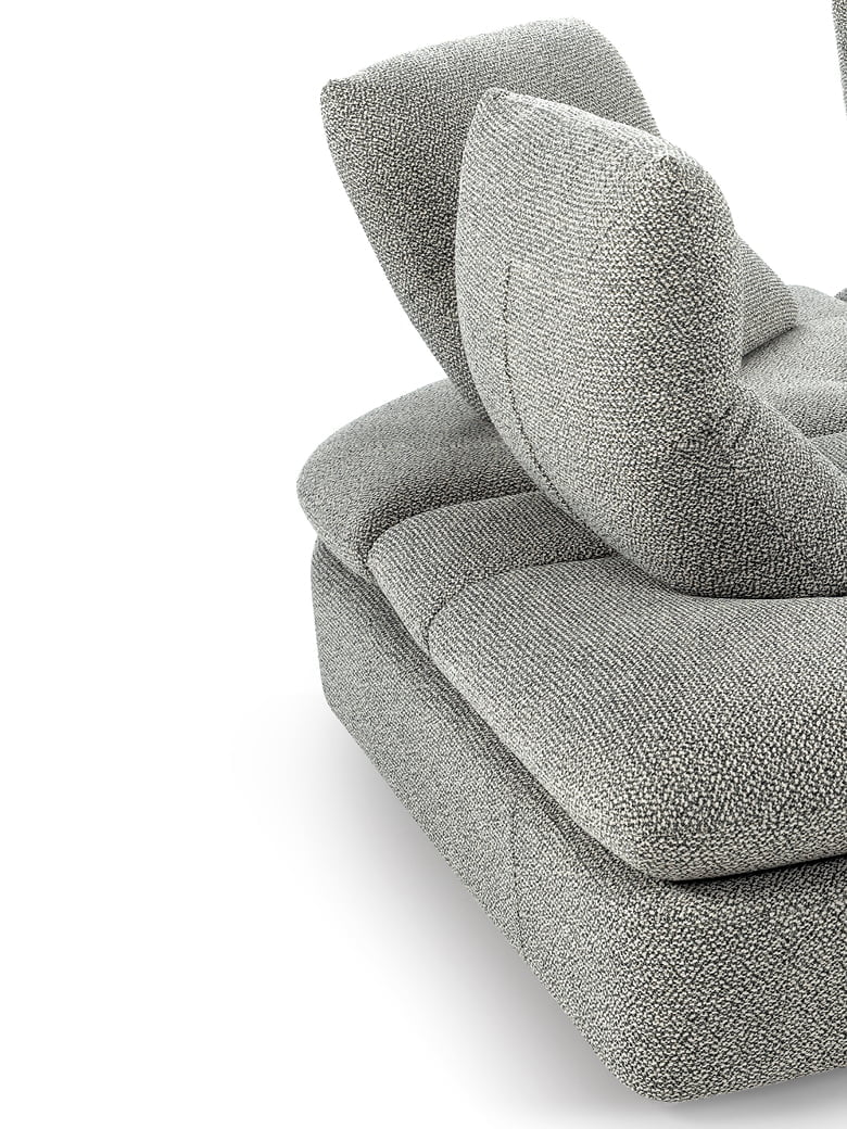 ALBA The Alba sofa features adjustable backrests, headrests, and armrests for customized comfort and can double as a day bed with its removable covers. ALBA The Alba sofa features adjustable backrests, headrests, and armrests for customized comfort and can double as a day bed with its removable covers.