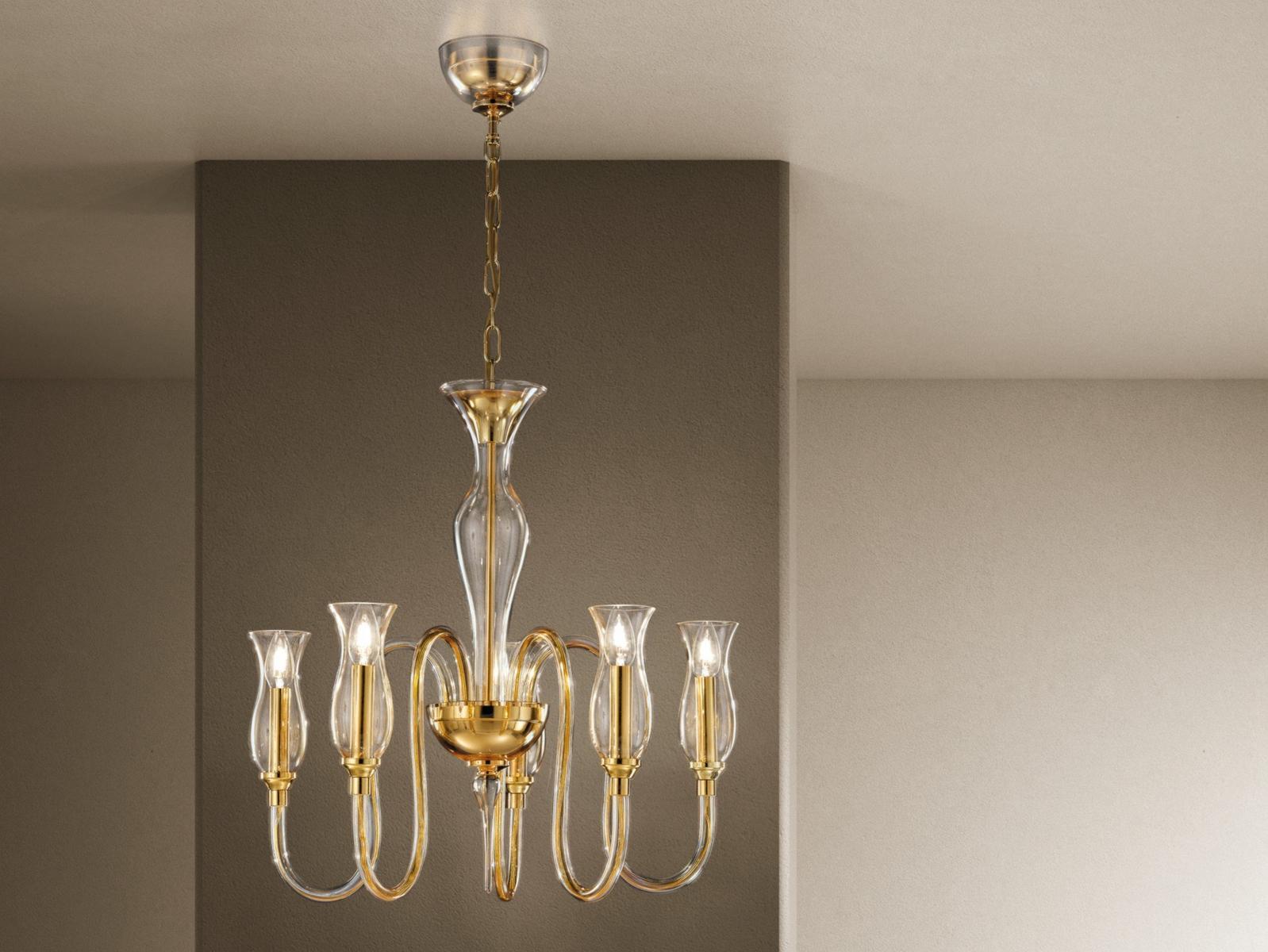 TEODATO Blown glass chandelier