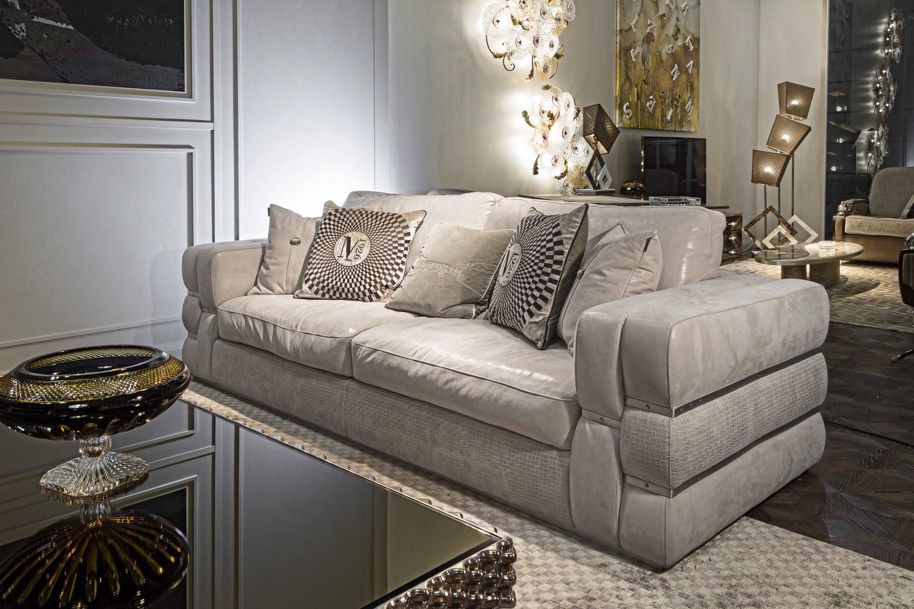 OLA 3 seater leather sofa