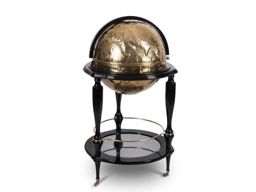 EQUATOR GLOBE GOLD Brass bar cabinet