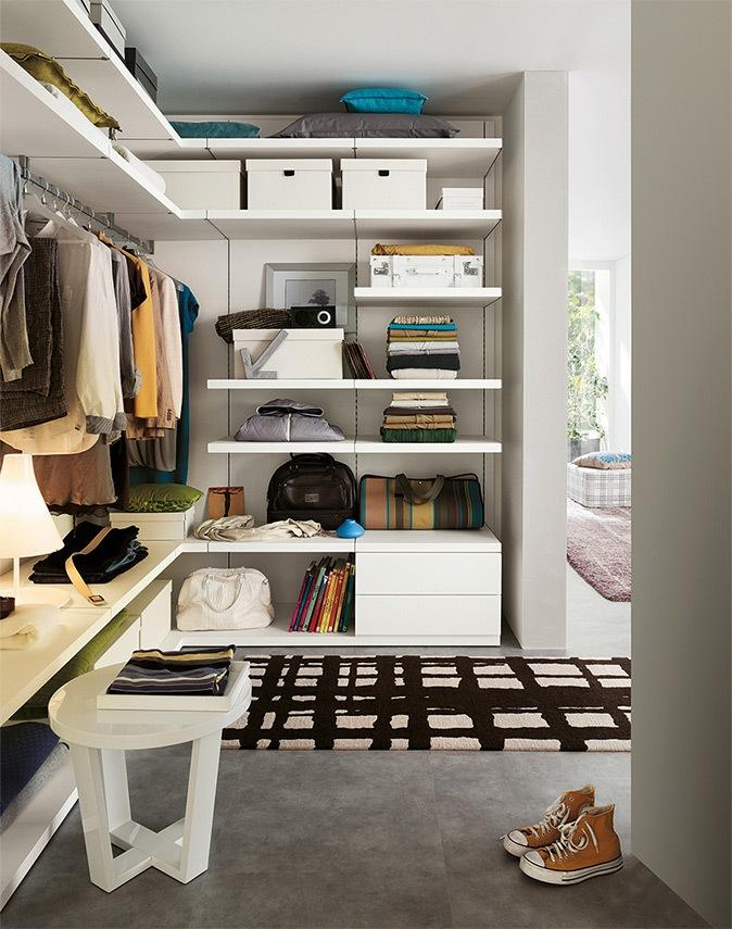 STORE Corner melamine walk-in closet