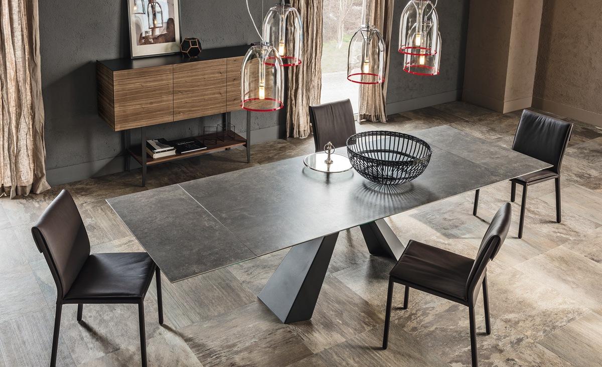 ELIOT KERAMIK DRIVE Rectangular metal table
