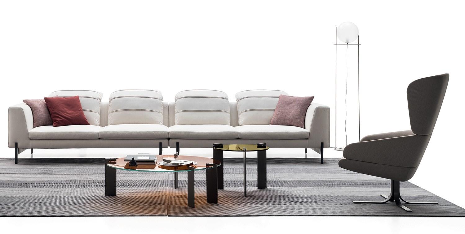 AULOS Round glass coffee table