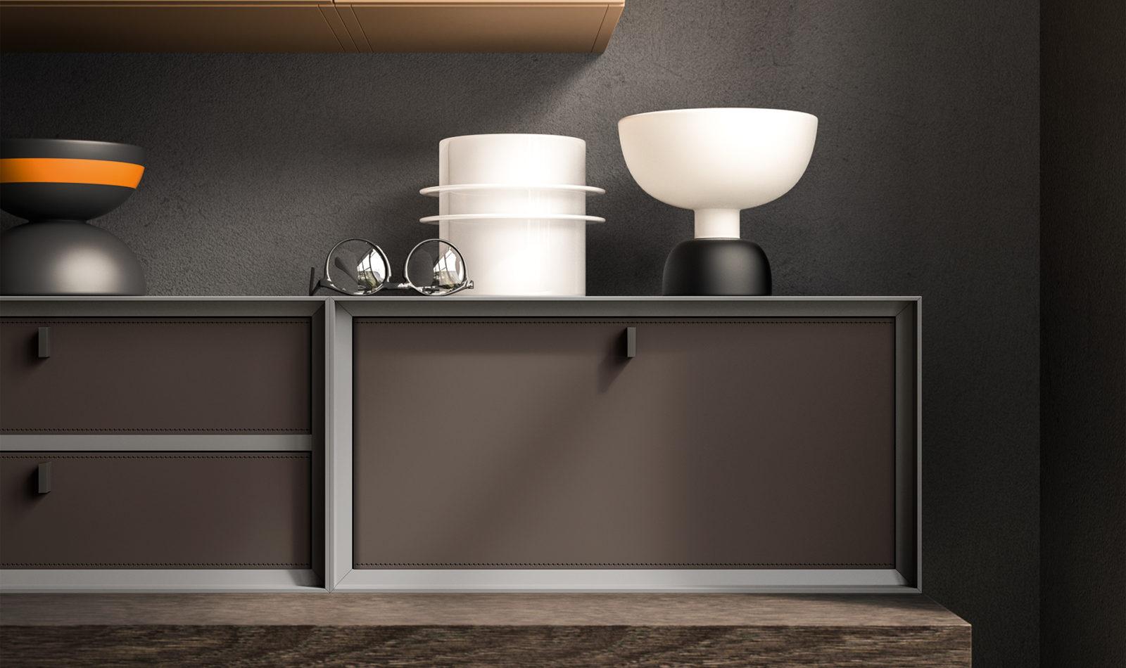 DAY COLLECTION Modular lacquered storage wall