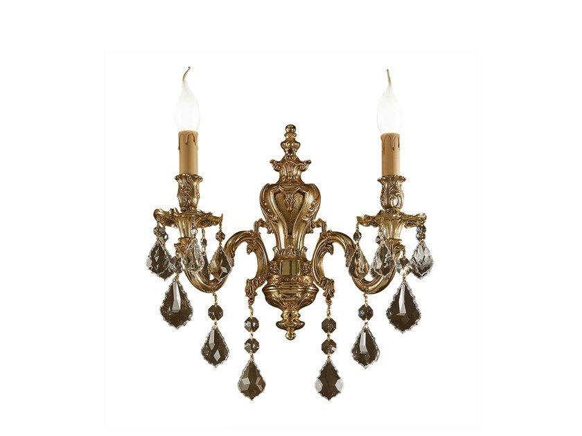ASHFORD 090/A2-SH/P French gold wall light with Schoeler crystals