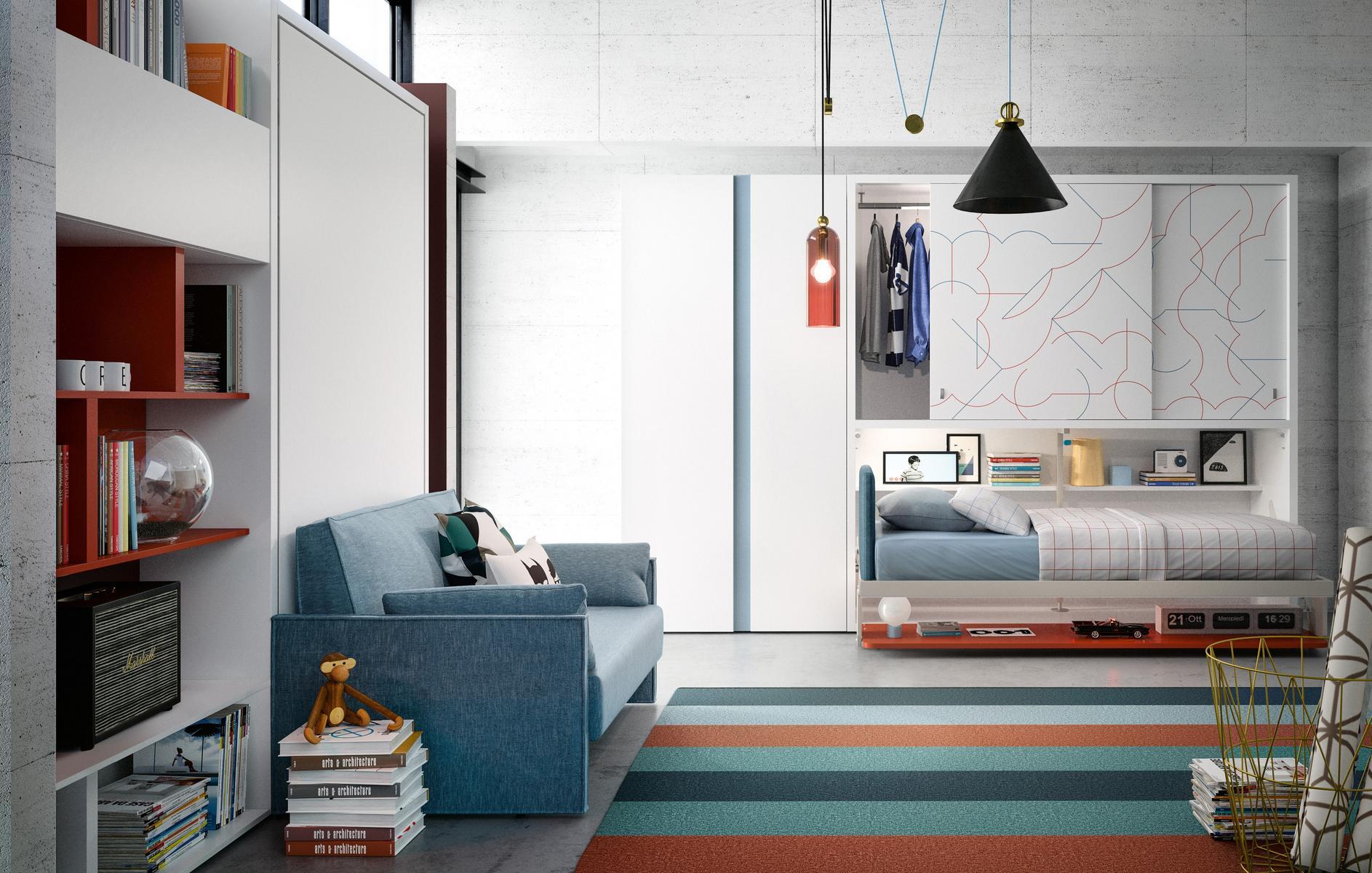 ALTEA 120 SOFA Convertible 2 seater fabric sofa