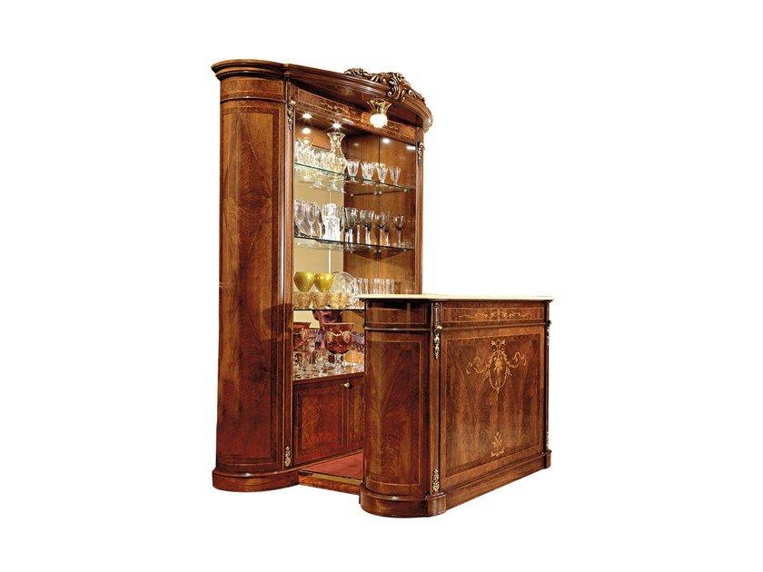 REGGENZA Wood veneer bar cabinet