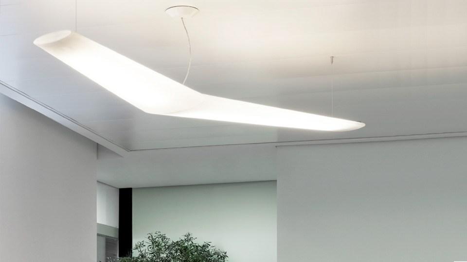 MOUETTE 2500 Fluorescent polypropylene pendant lamp