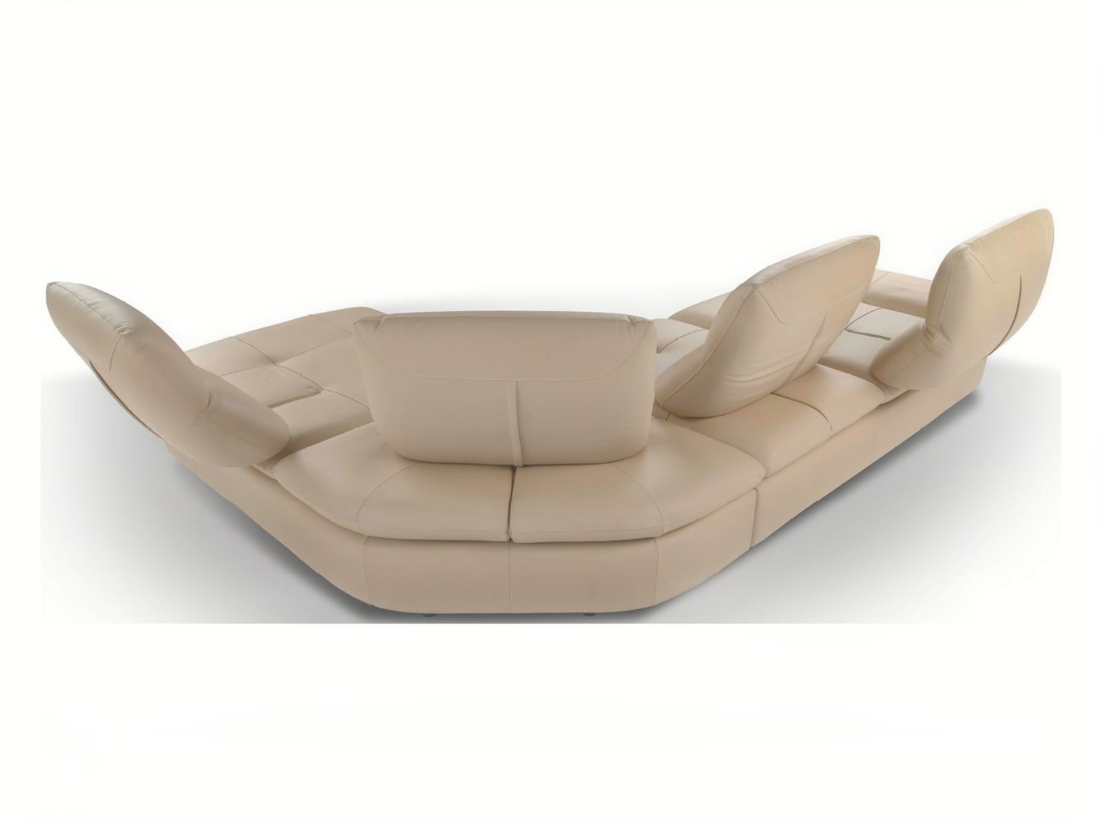 ALBA The Alba sofa features adjustable backrests, headrests, and armrests for customized comfort and can double as a day bed with its removable covers. ALBA The Alba sofa features adjustable backrests, headrests, and armrests for customized comfort and can double as a day bed with its removable covers.