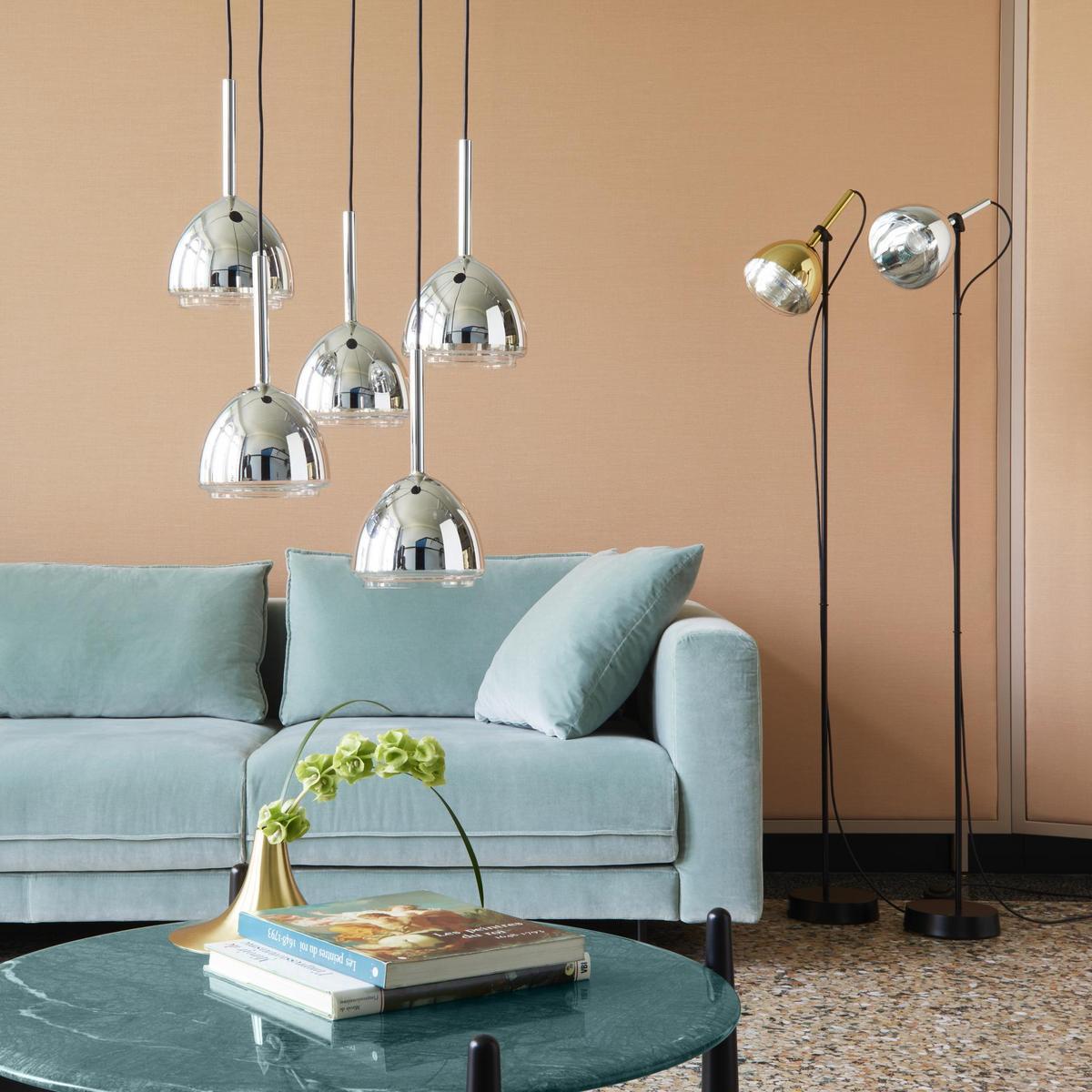 BRASS BELL LED adjustable brass floor lamp