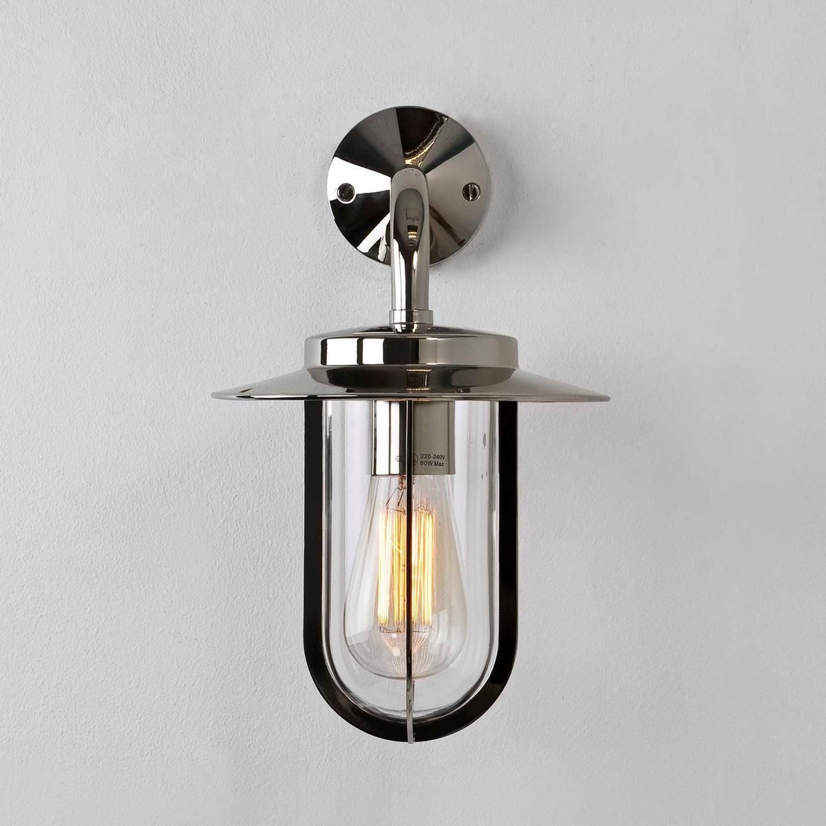 MONTPARNASSE Outdoor wall lamp in zinc and glass