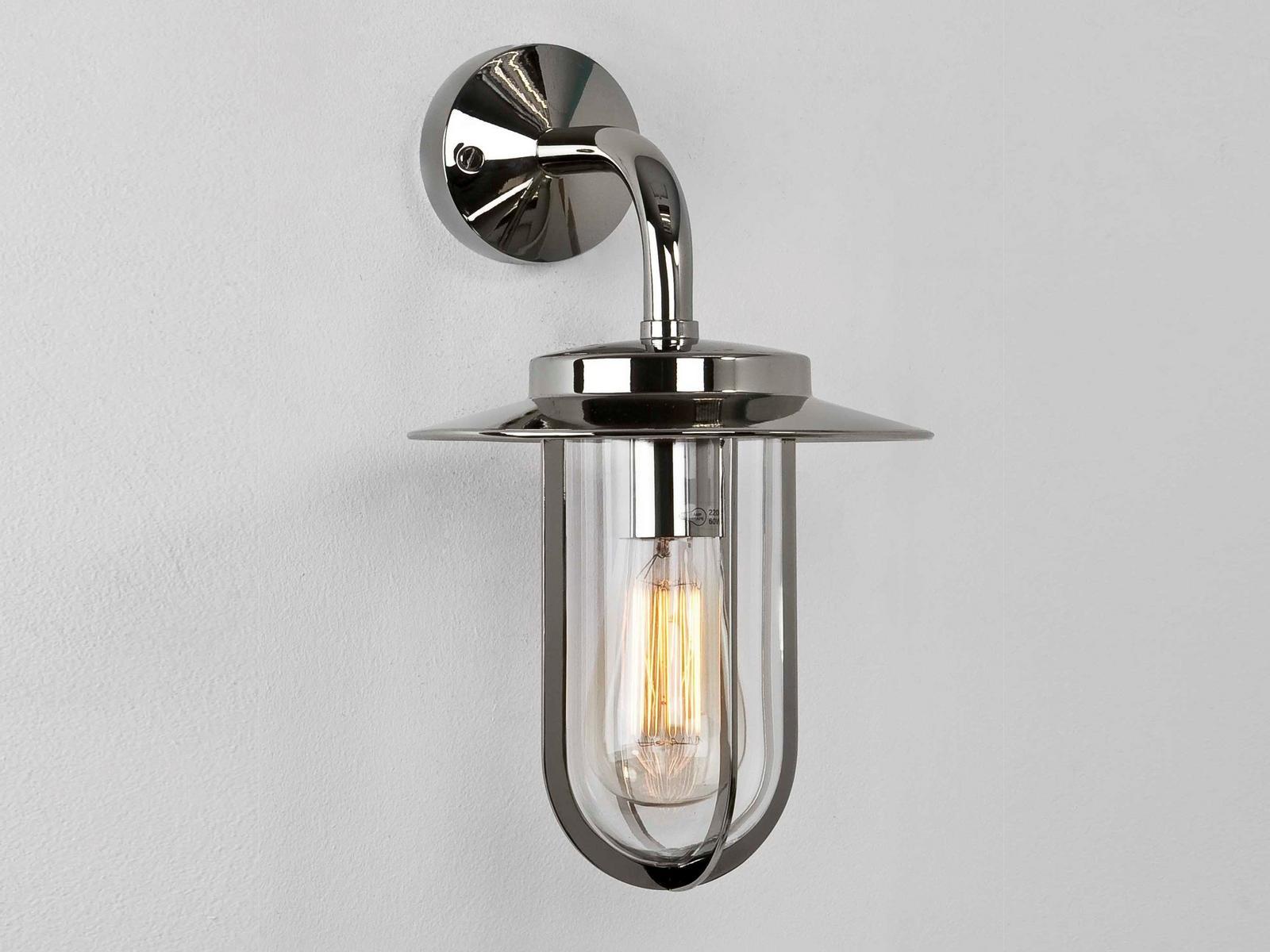 MONTPARNASSE Outdoor wall lamp in zinc and glass