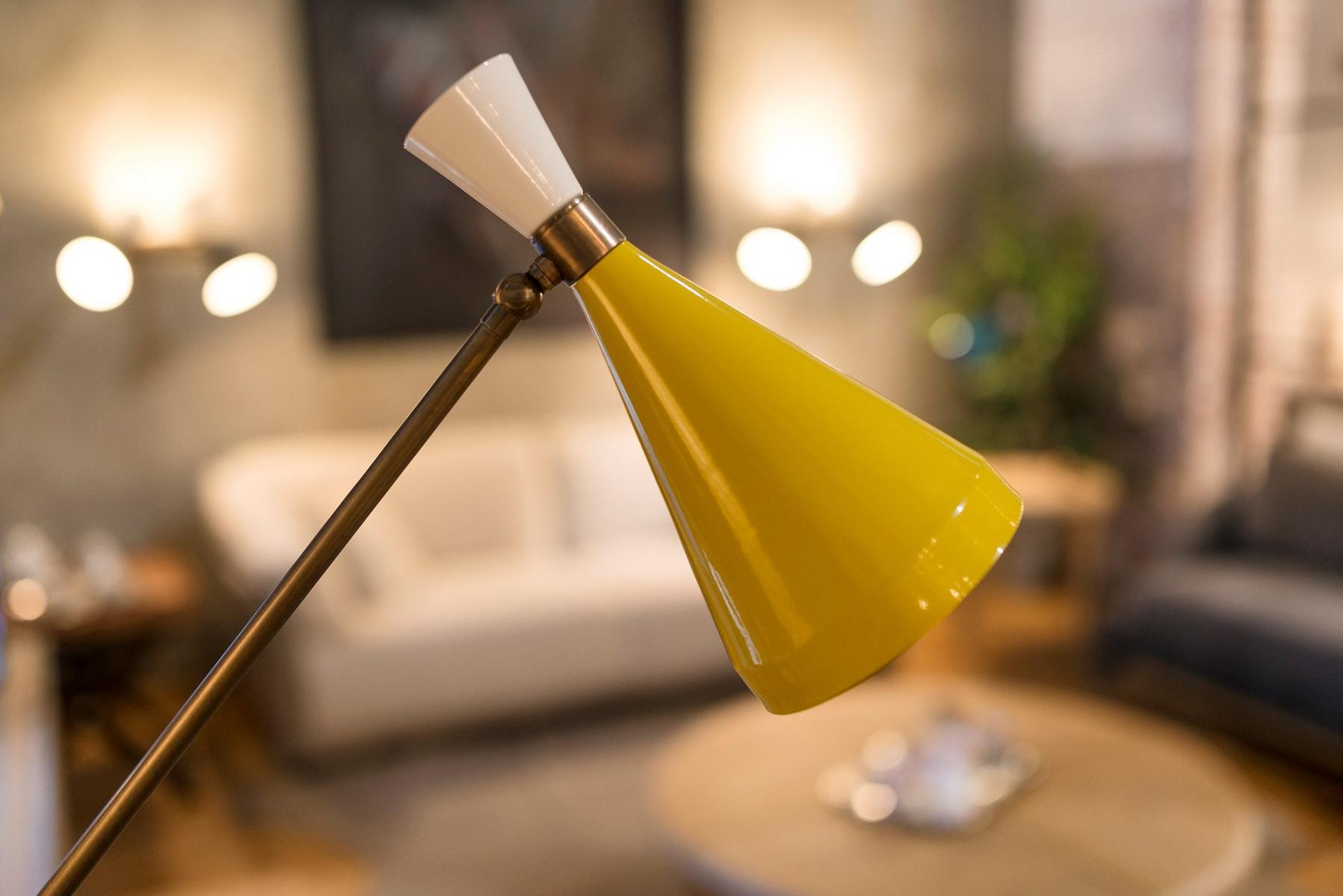 FLIPPER Brass and aluminium table lamp