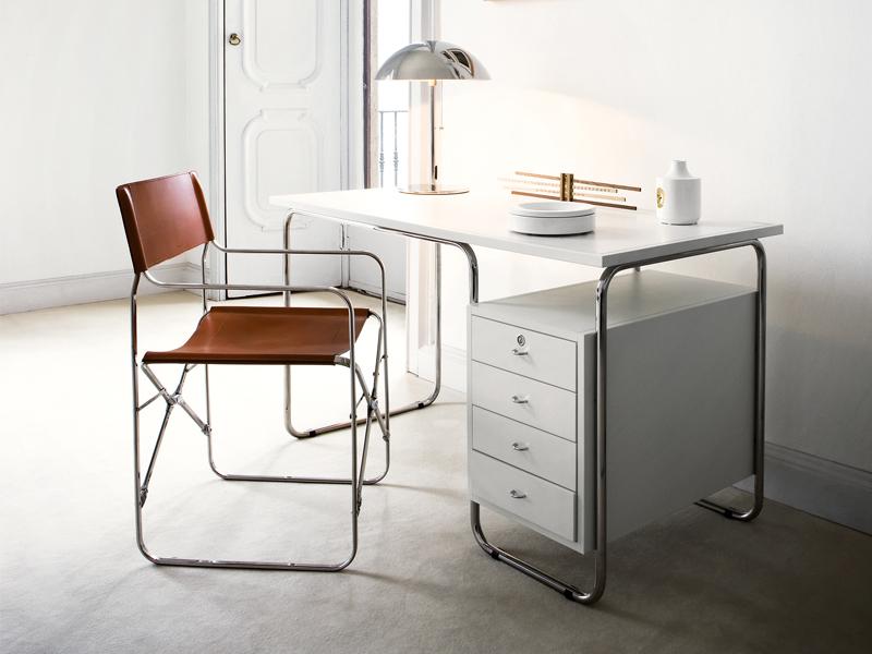 COMACINA Stainless steel office desk with drawers