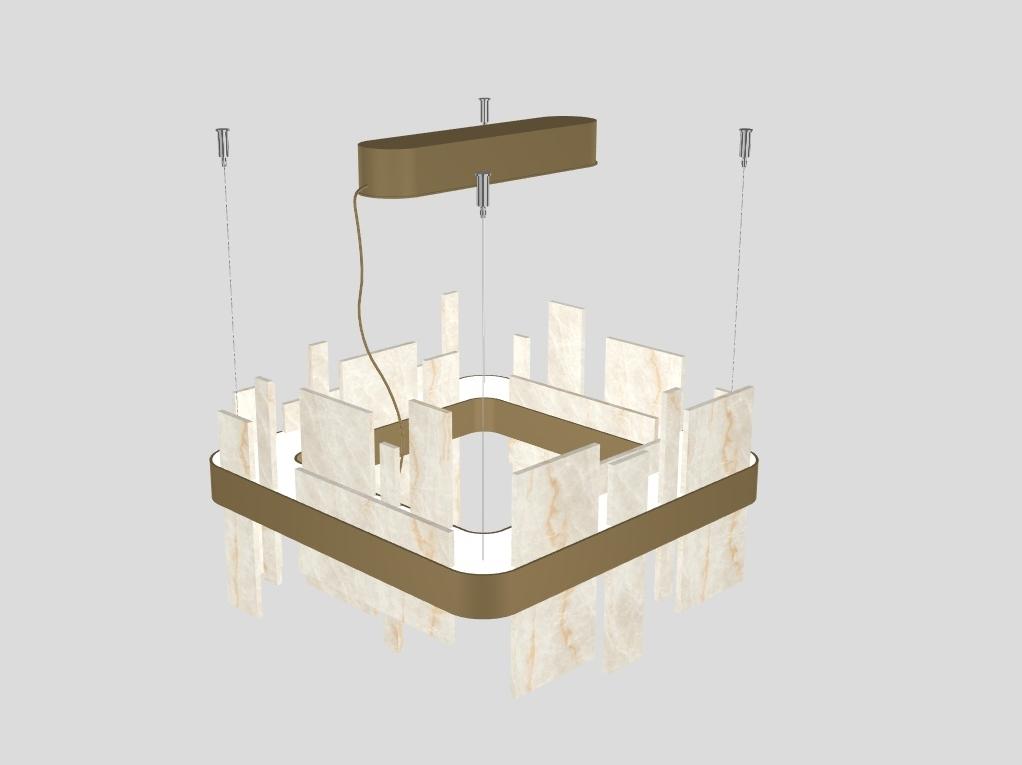 HONICÉ S50 LED pendant lamp in metal and onyx