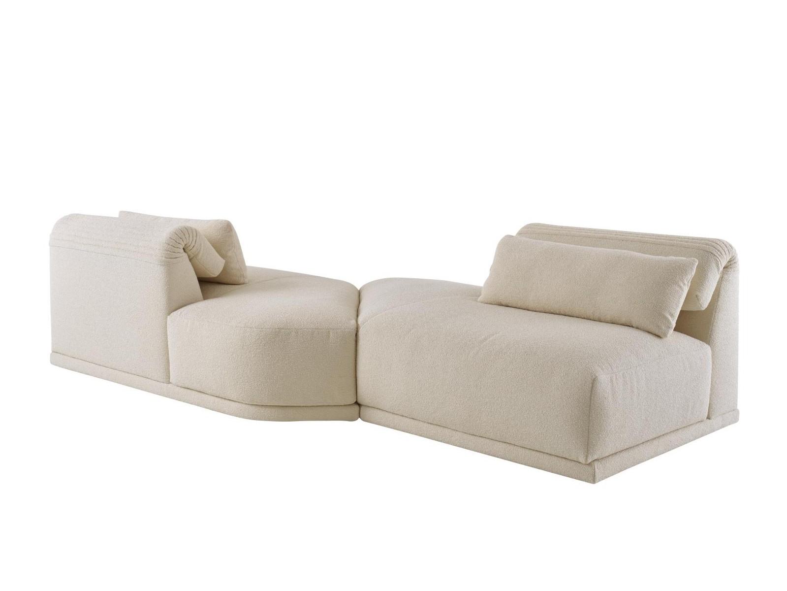 GRAND ANGLE Modular fabric sofa with headrest