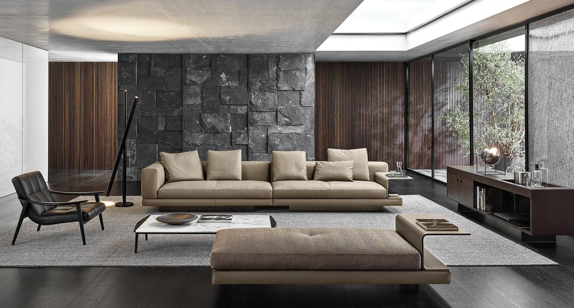 CONNERY Sectional leather sofa