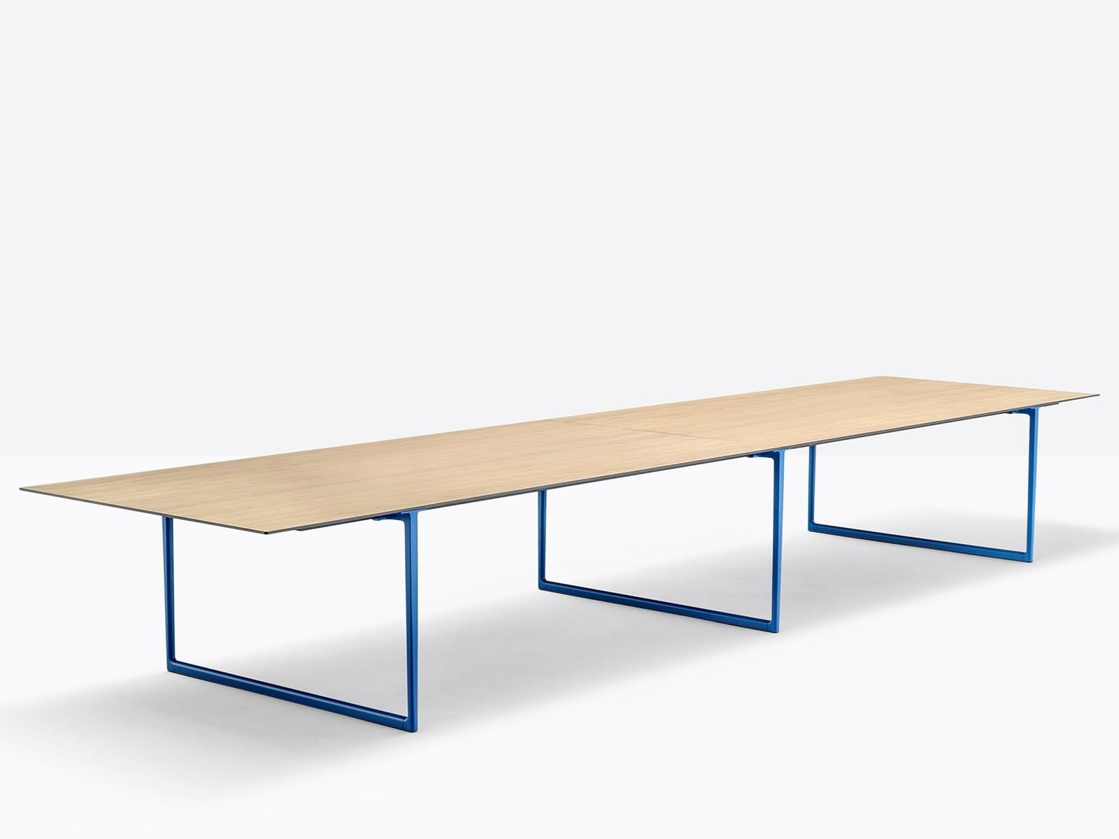 TOA TOA2 Rectangular aluminium and wood meeting table