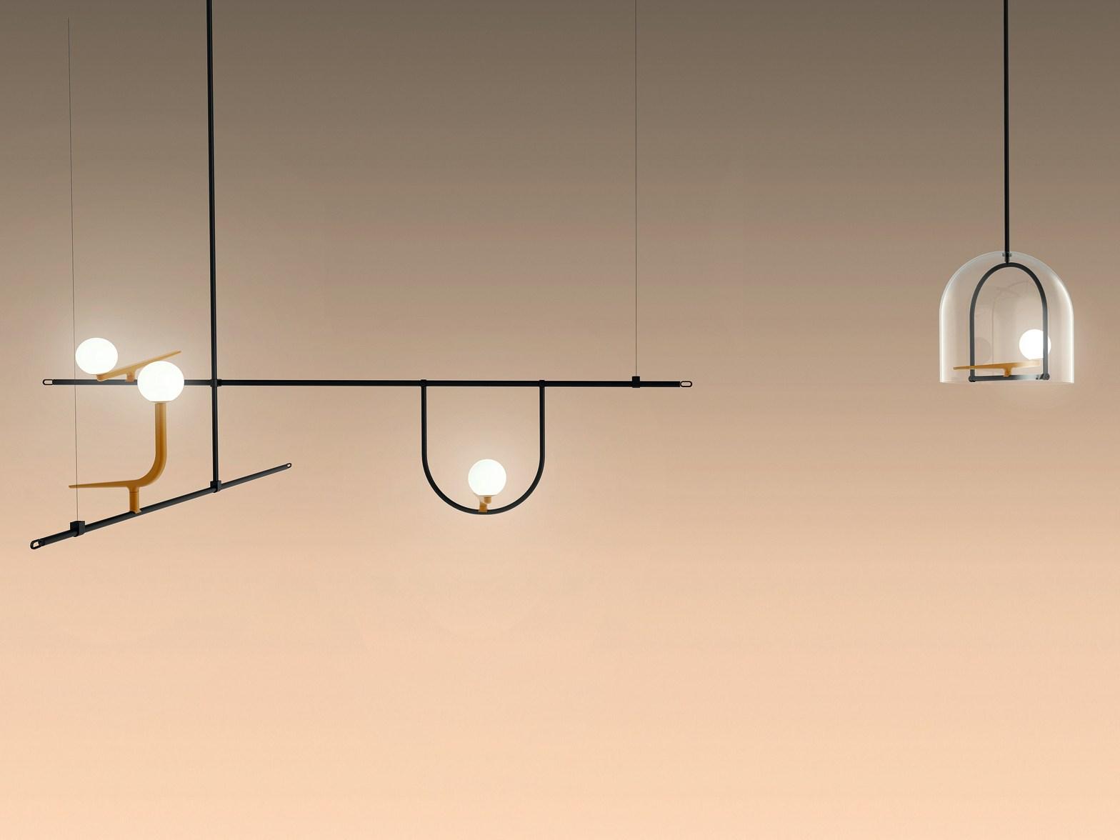 YANZI 1 LED direct light brass pendant lamp