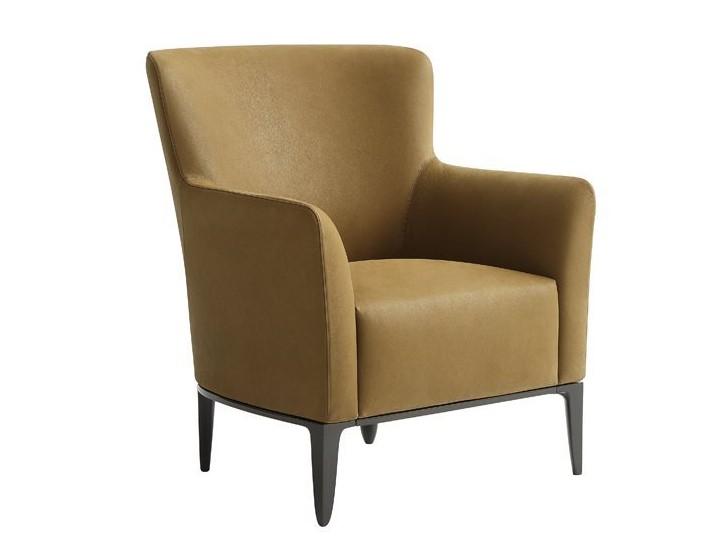 GENTLEMAN Fabric armchair with armrests