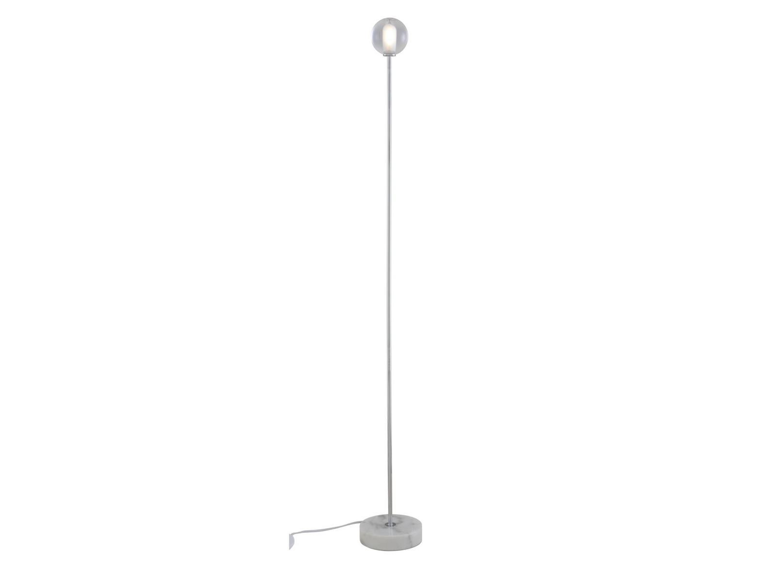 CALOT LED floor lamp with marble base and glass shade