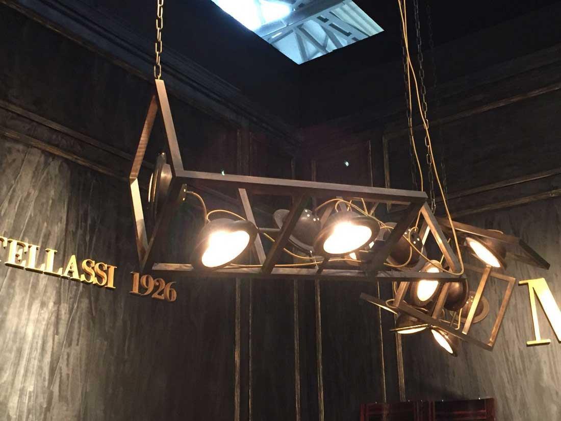 TOTÒ Acid etched brass pendant lamp