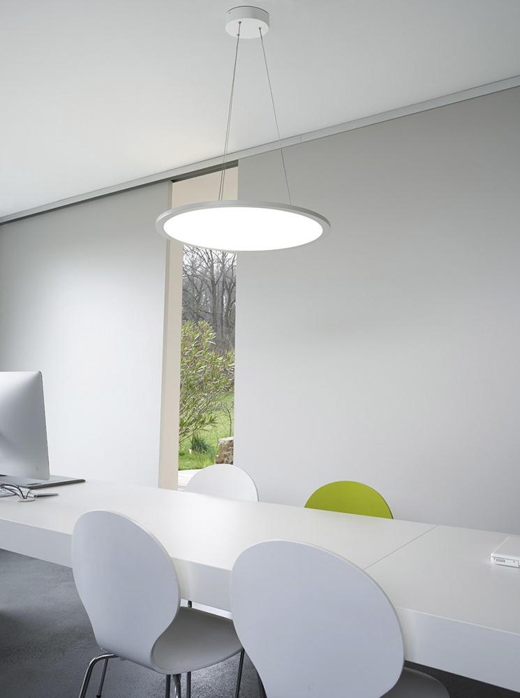 LED PANEL Metal pendant lamp in a contemporary style