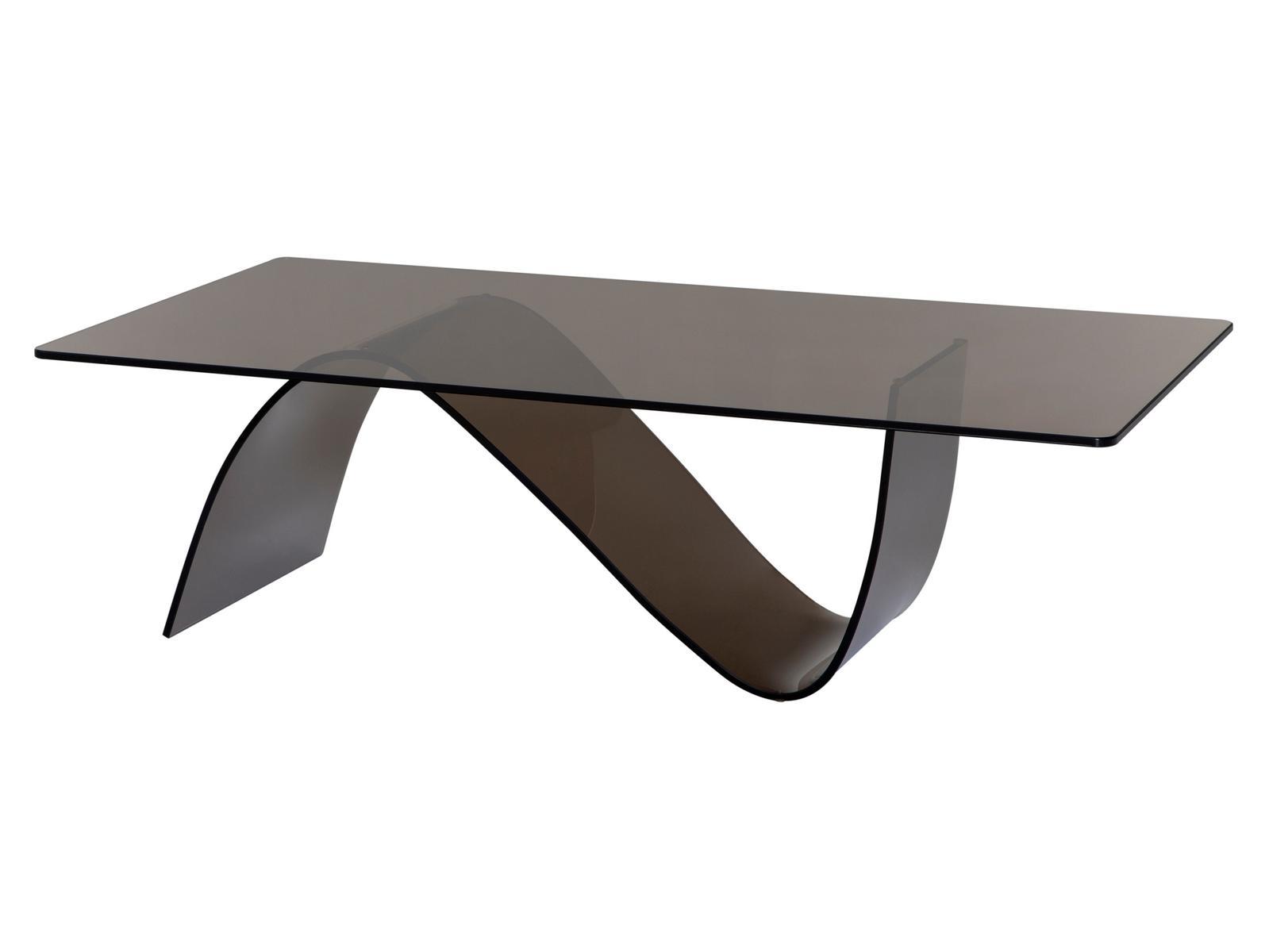 ONDA Low rectangular glass coffee table
