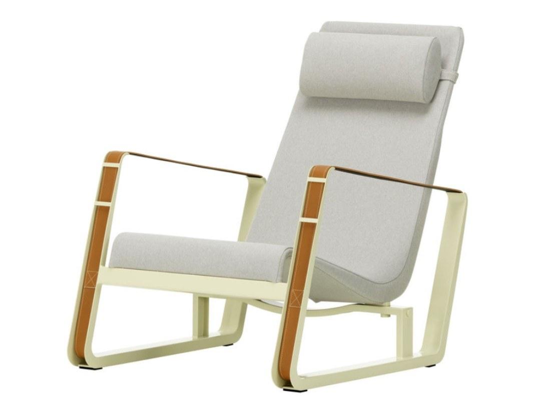 CITÉ Sled base fabric armchair with headrest