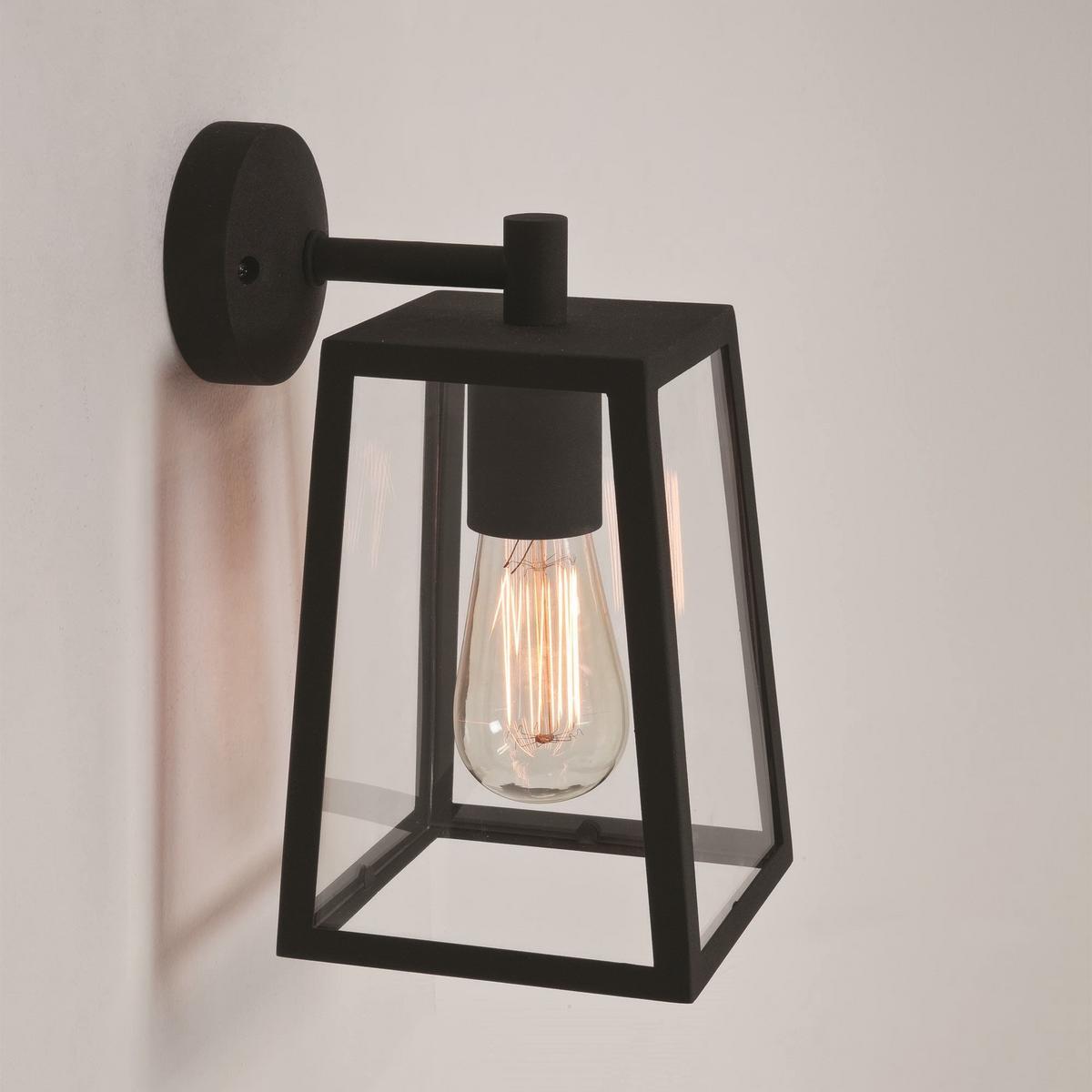 CALVI Glass and steel outdoor wall lamp