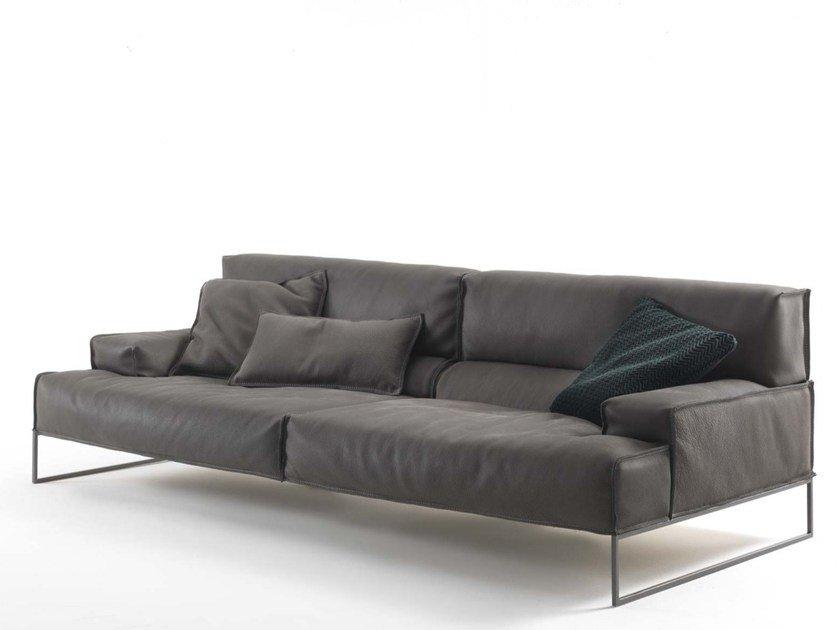 CLOUD Upholstered 4 seater leather sofa