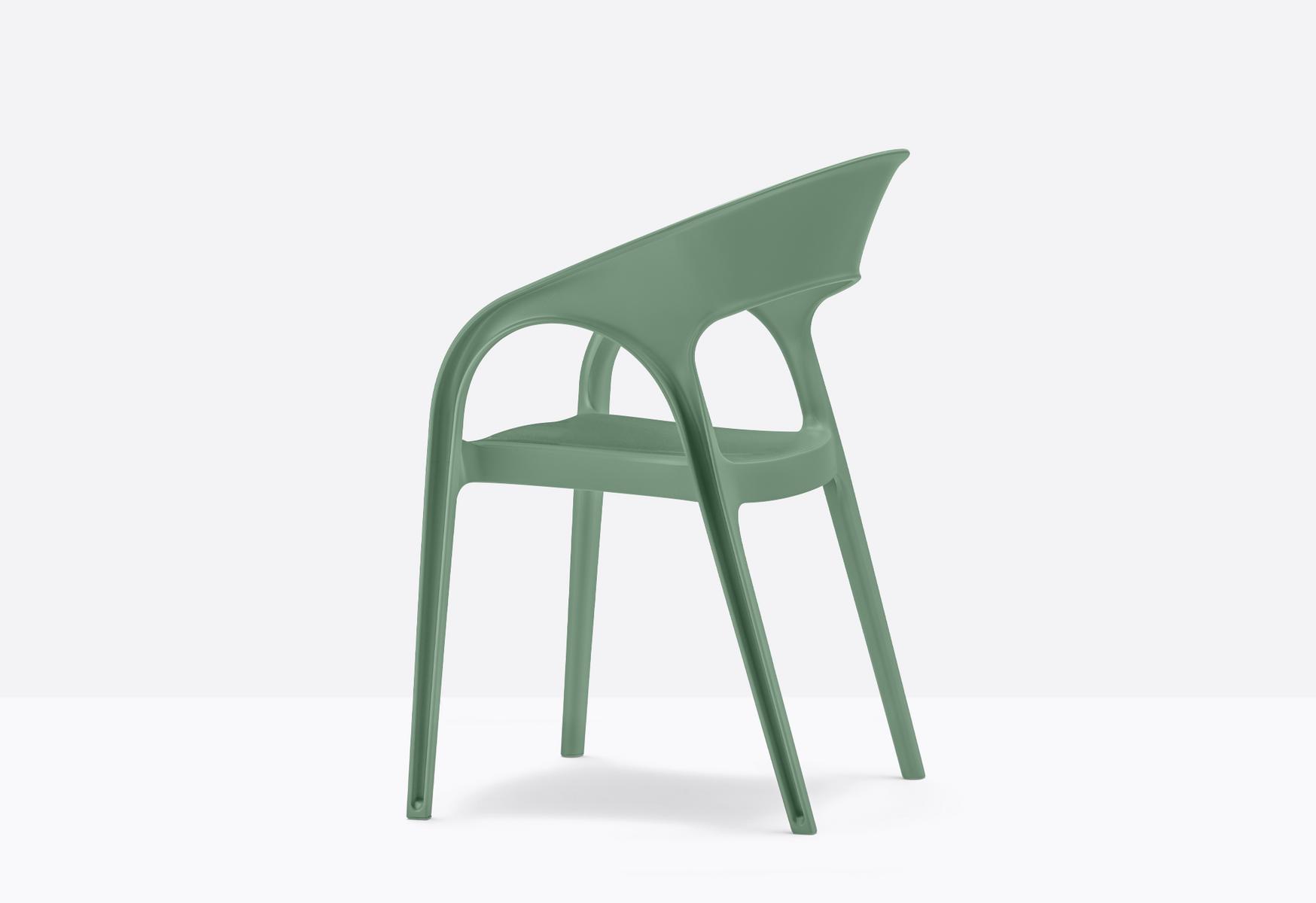 GOSSIP 621 Polypropylene chair with armrests