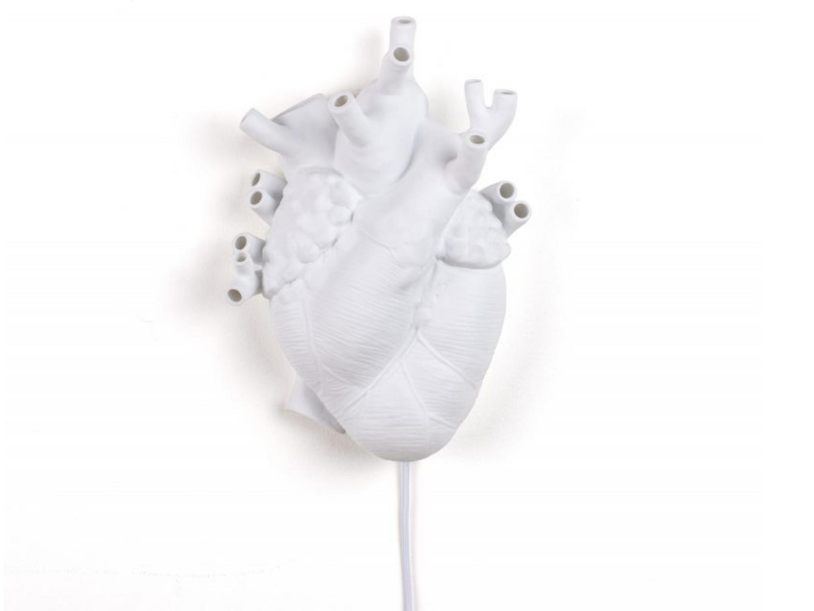 HEART LAMP Porcelain wall lamp