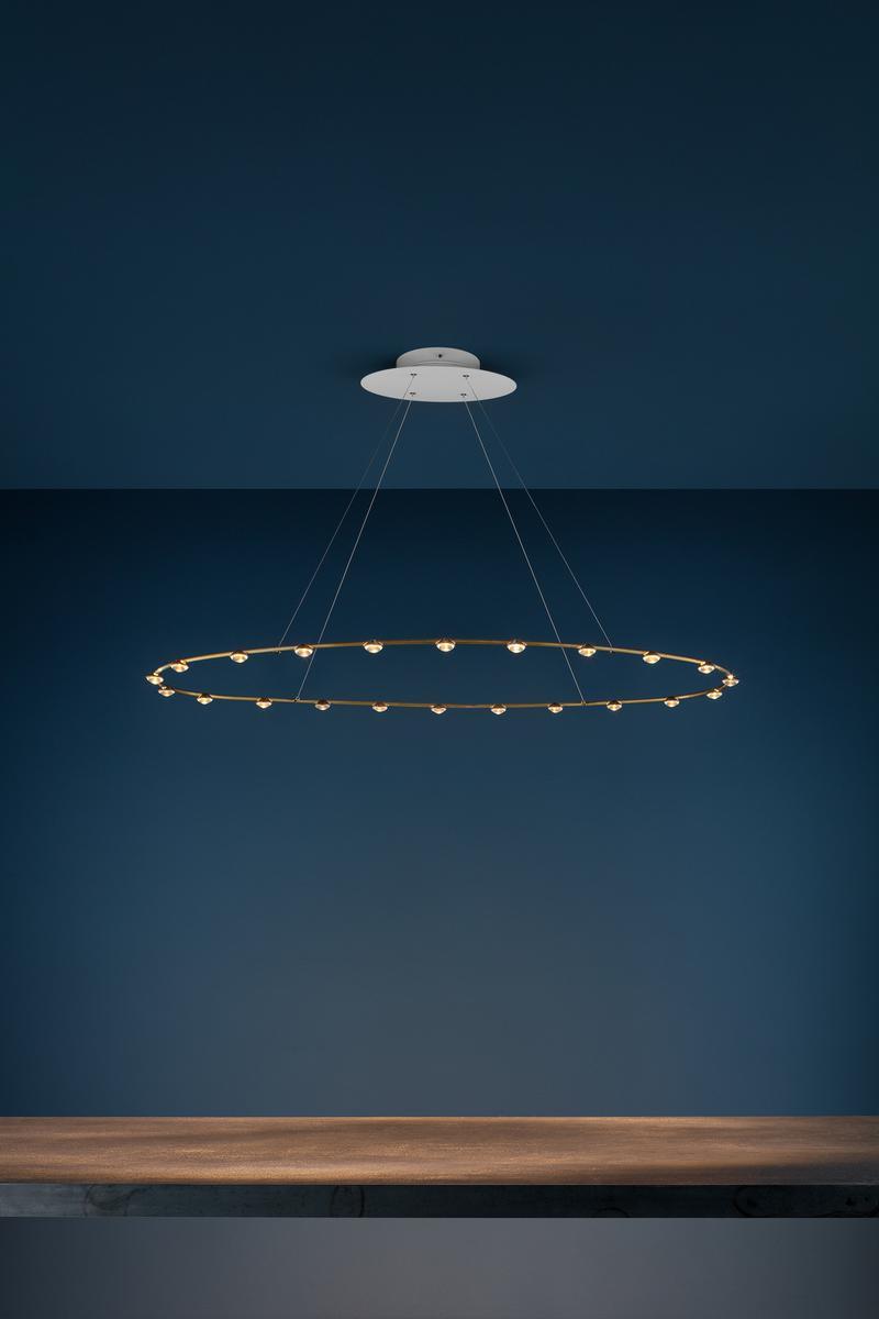 22 PETITES LENTILLES LED brass pendant lamp