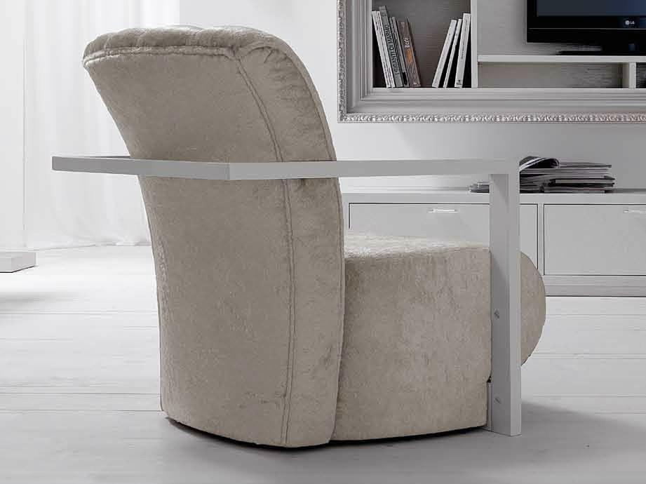 LEON Upholstered armchair with armrests