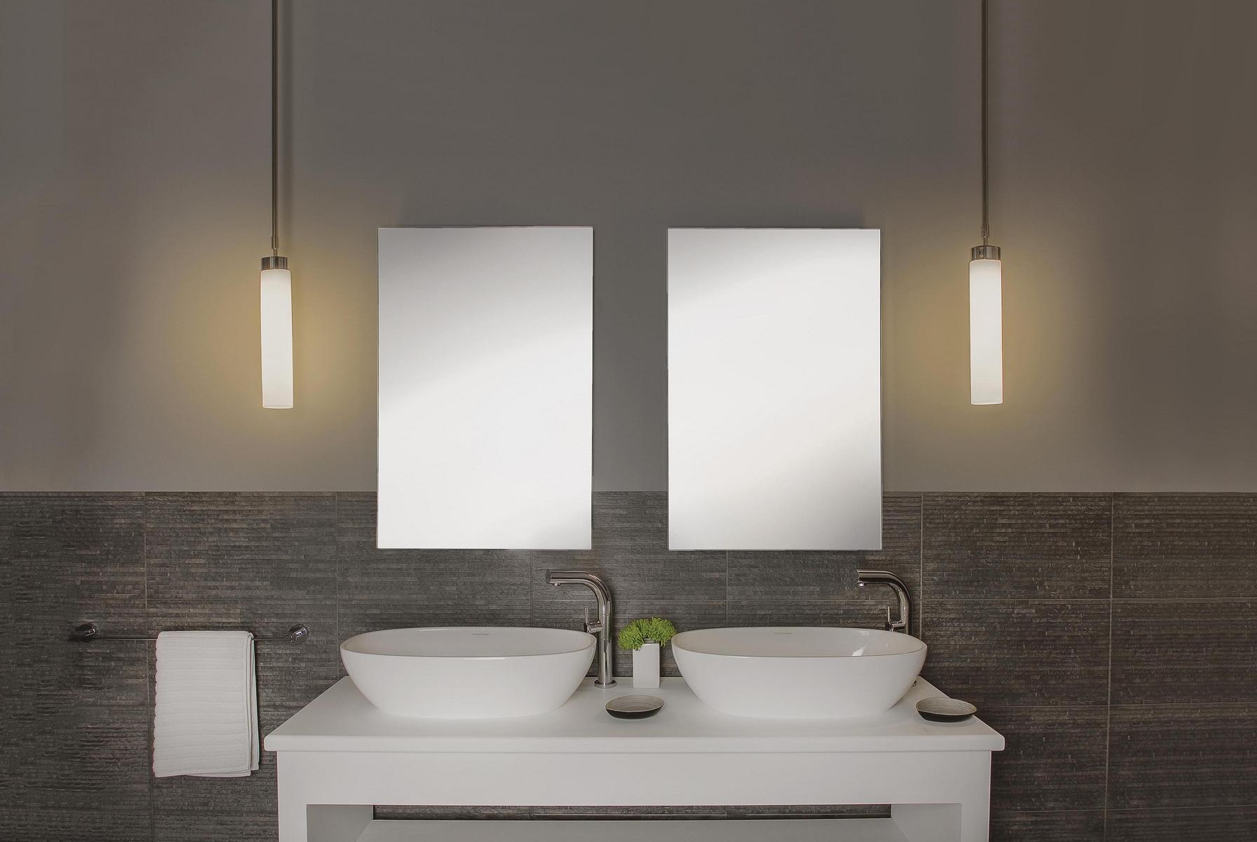 KYOTO LED glass and steel pendant lamp