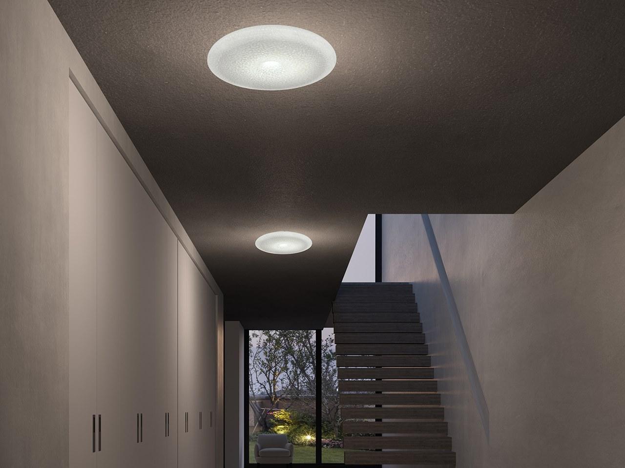 CRATER LED blown glass wall lamp with dimmer