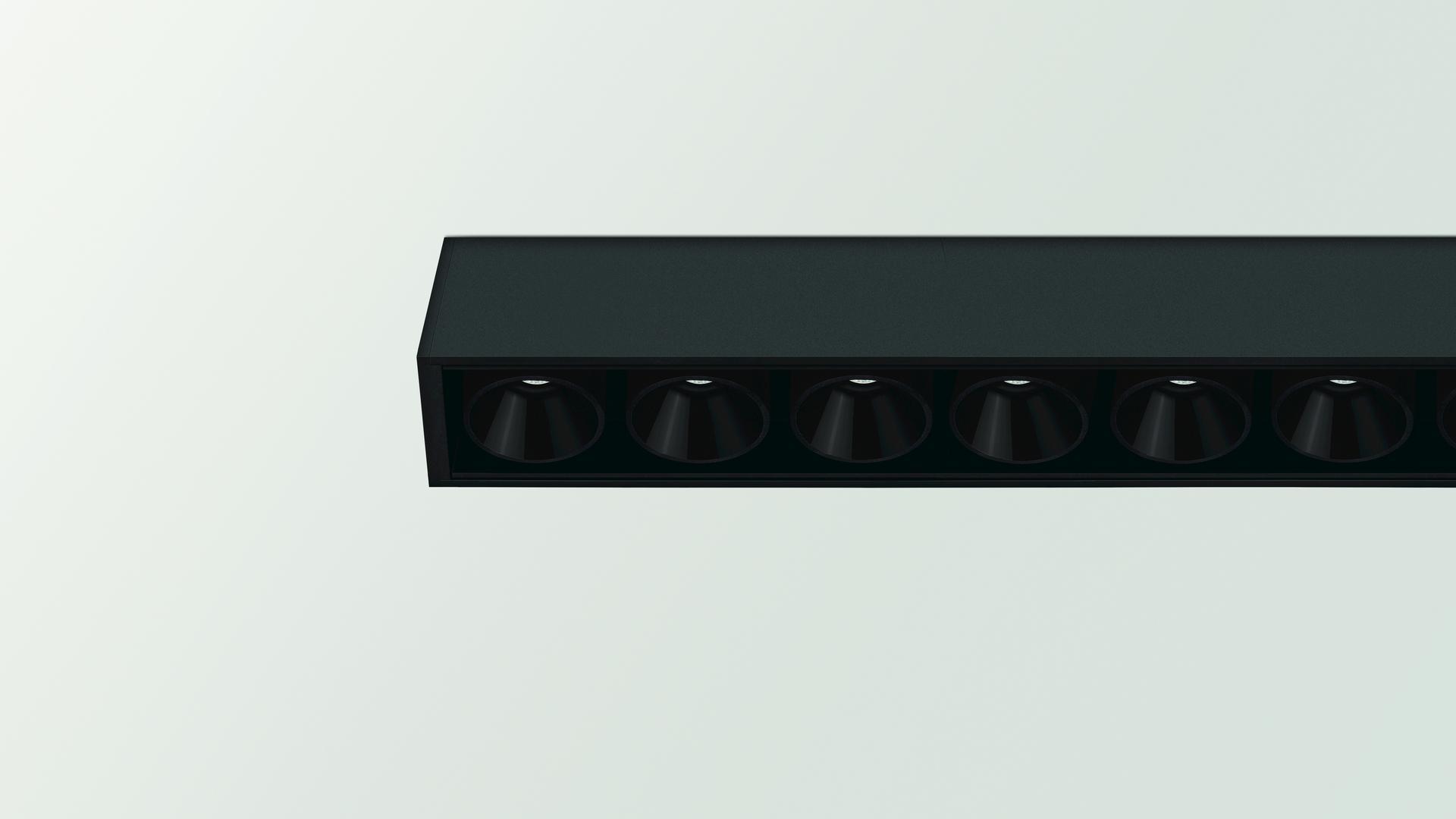 BLACK FOSTER SURFACE 10 LED multiple aluminium spotlight