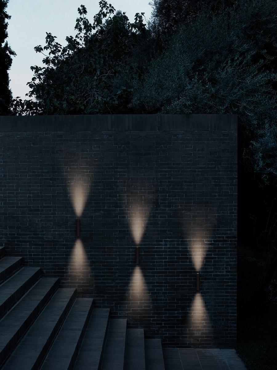 FLAUTA SPIGA OUTDOOR LED aluminium outdoor wall lamp