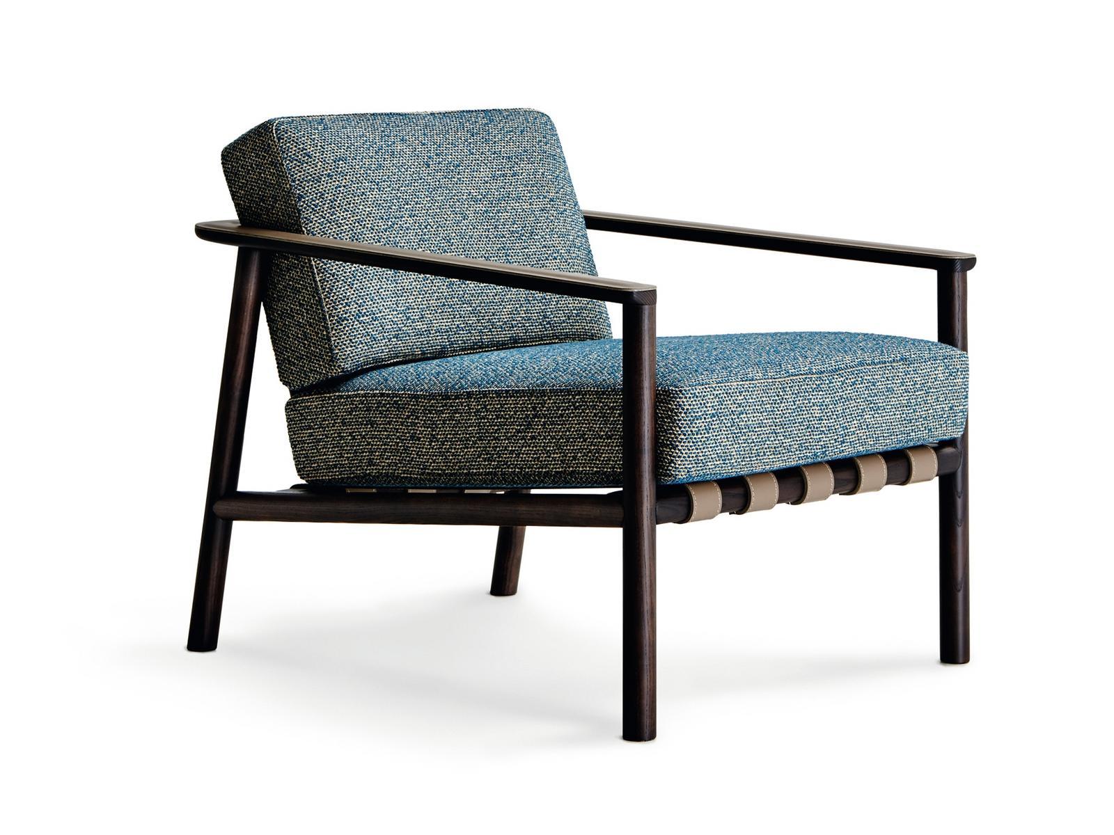 GILLIS Ergonomic fabric armchair with armrests