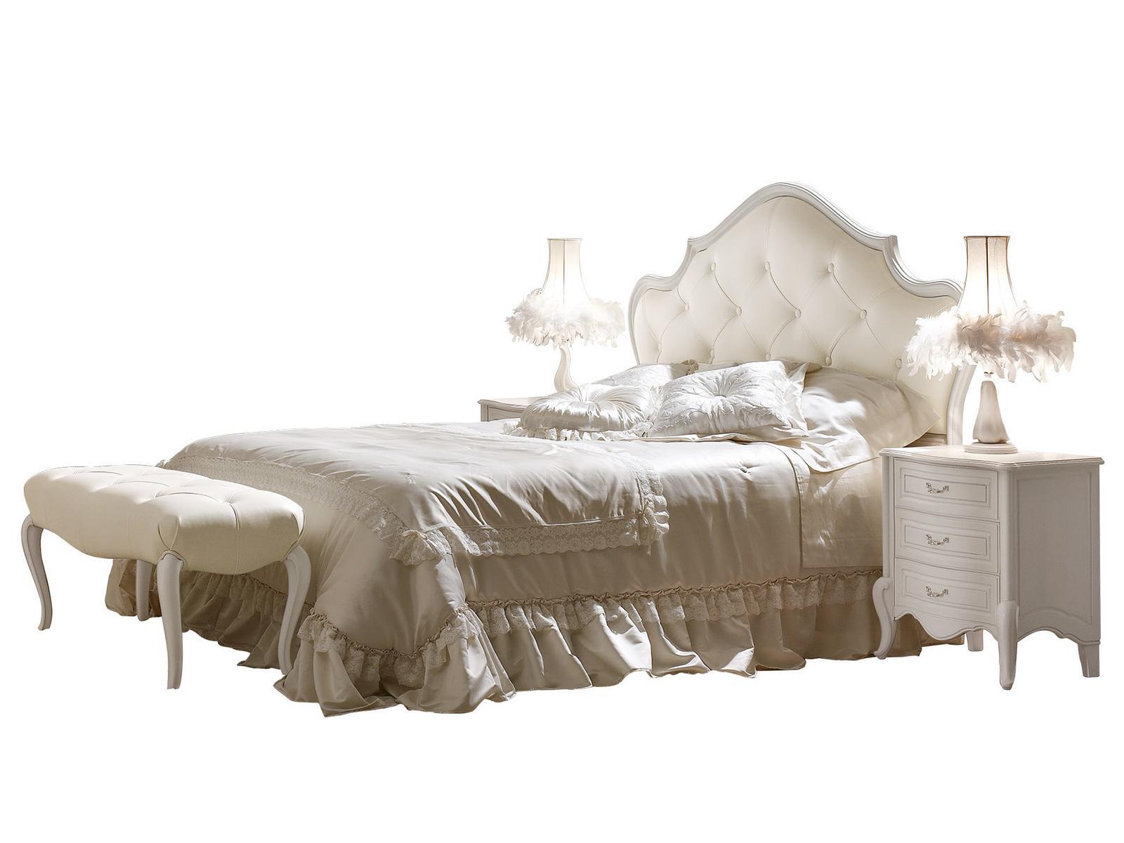 MARGHERITA Double bed with tufted headboard