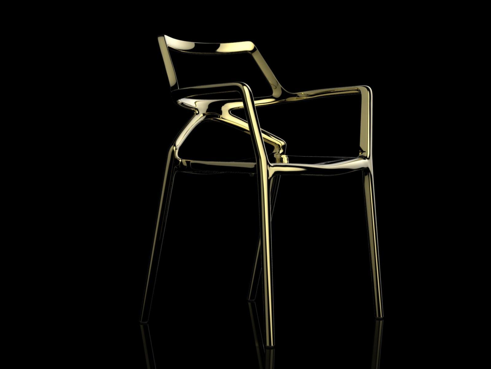 DELTA PREMIUM Polypropylene garden chair with armrests