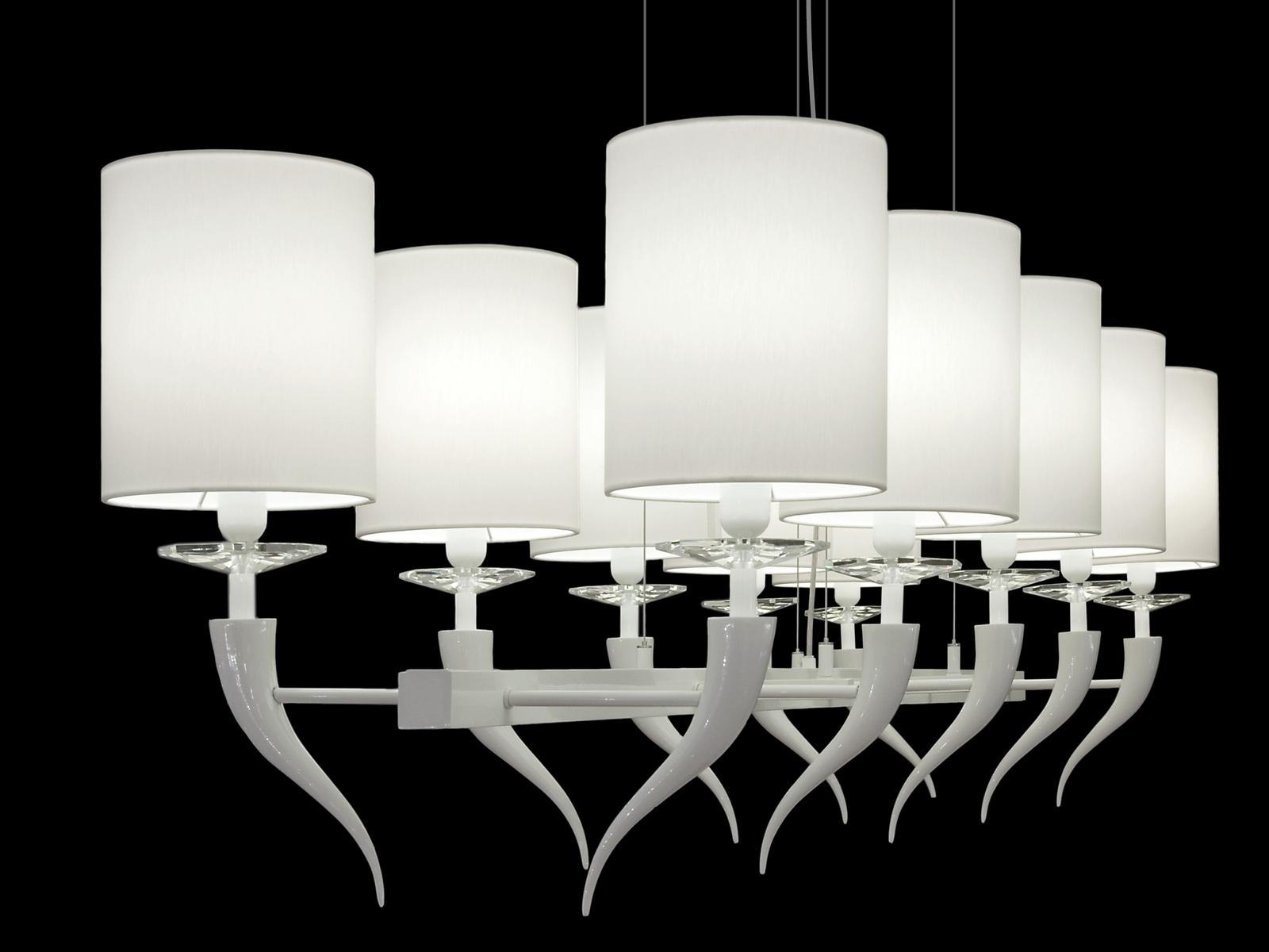 LOVING ARMS H10 Direct-indirect light metal pendant lamp with crystals