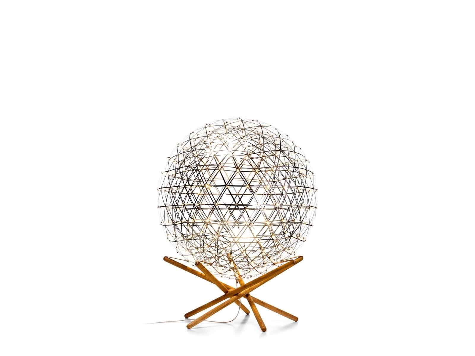 RAIMOND TENSEGRITY FLOOR LAMP LED stainless steel and wood floor lamp