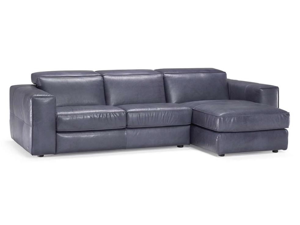 BRIO Leather sofa with chaise longue