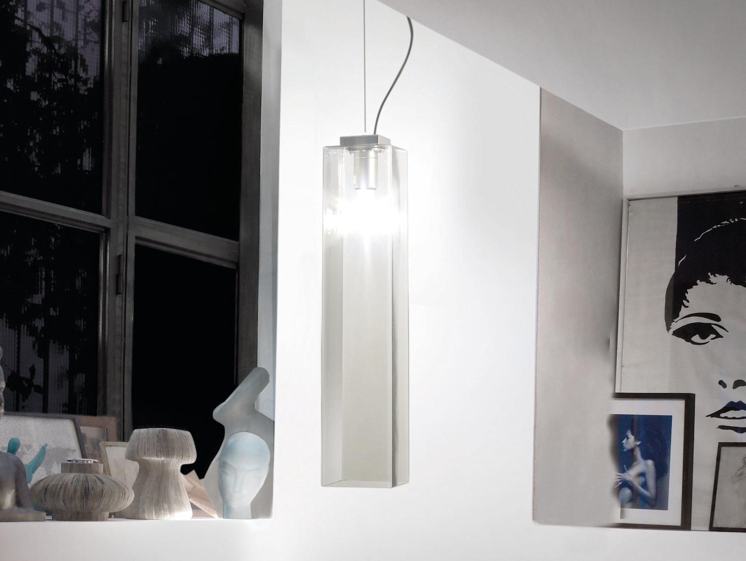 TUBES SP Blown glass pendant lamp