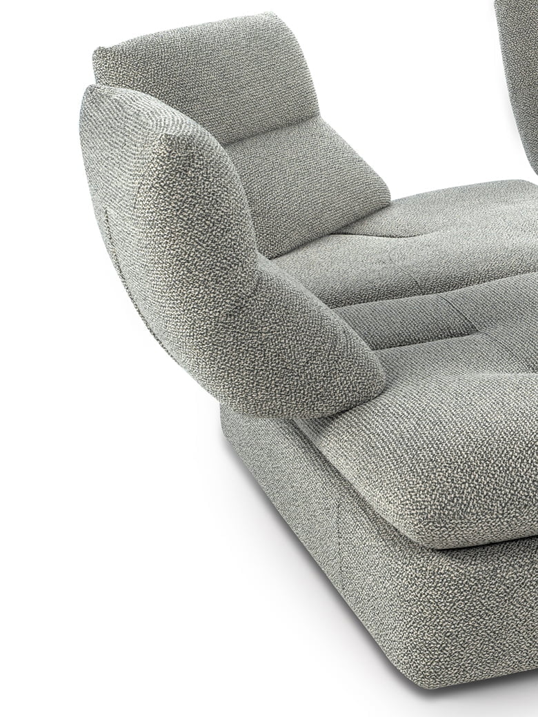 ALBA The Alba sofa features adjustable backrests, headrests, and armrests for customized comfort and can double as a day bed with its removable covers. ALBA The Alba sofa features adjustable backrests, headrests, and armrests for customized comfort and can double as a day bed with its removable covers.