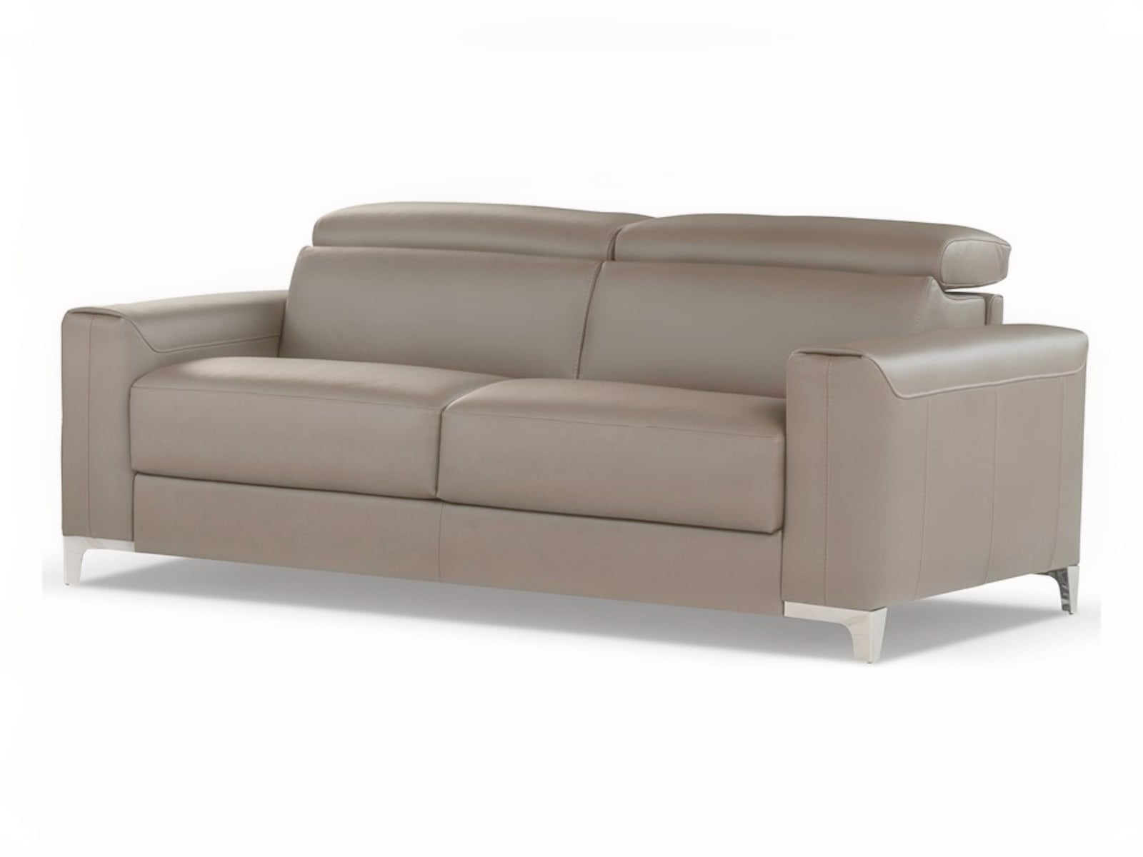 ECLETTICO Modular sofa with customizable armrests, combines a bed, recliner, and chaise-longue for versatile living and relaxation, in a minimalist design that suits any decor.